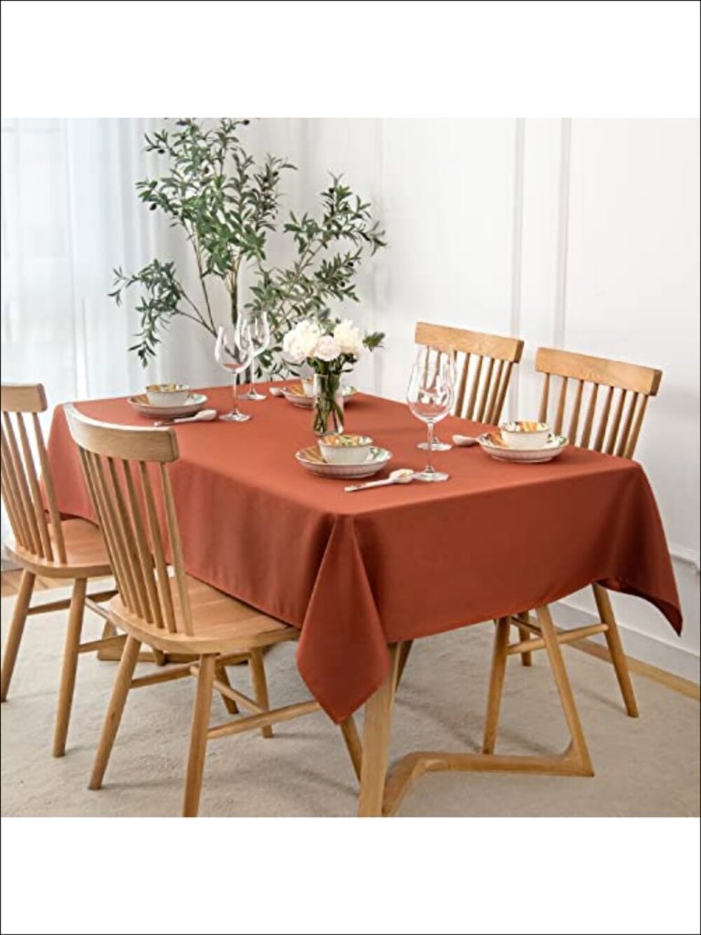 Slubby Textured Waterproof Spillproof Tablecloth 60x140 Dining